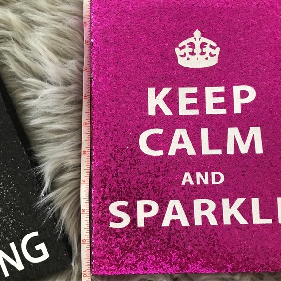 BUNDLE DEAL ✌️ KEEP CALM AND CARRY ON Sparkle Wall Decor - Picture 2 of 6